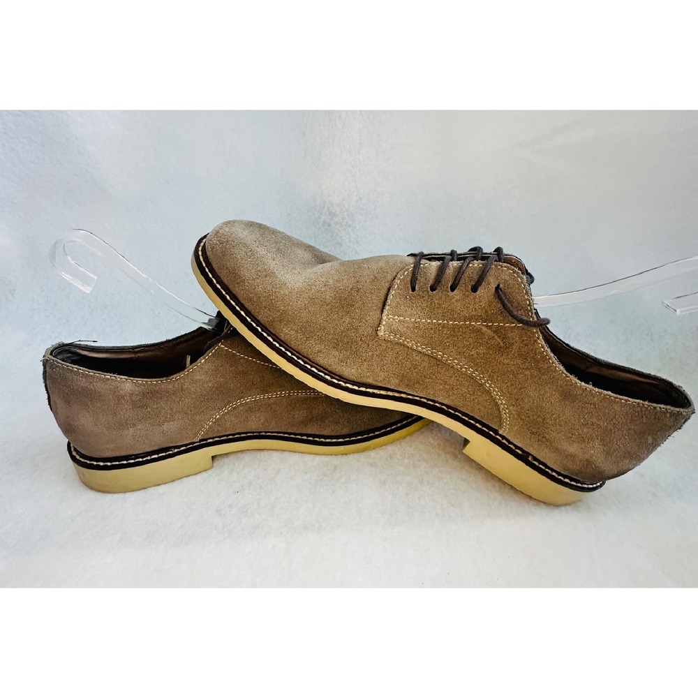 Banana Republic Suede Leather Oxfords Dress Shoes Casual Gray Size 10 - Picture 6 of 7